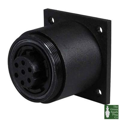 Durite - socket waterproof 7 pole bulkhead plastic 3 amp bg1 - 0-465-69