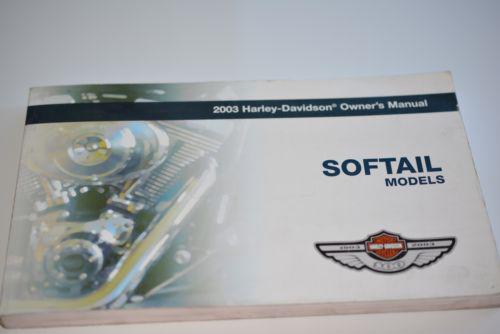 2003 harley davidson motor cycle owner's manual book softail models 