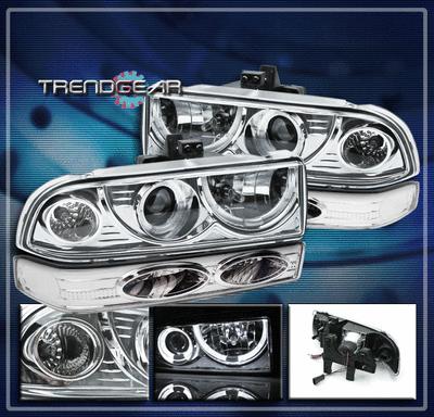 98-04 chevy blazer s10 pickup halo projector head lights+bumper 99 00 01 02 03