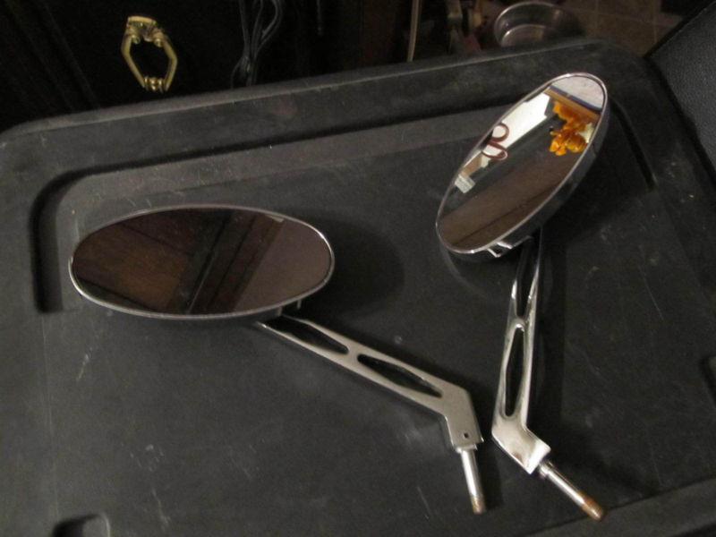 Pair of harley davidson chrome billet adjustable mirrors fits sportster 883 