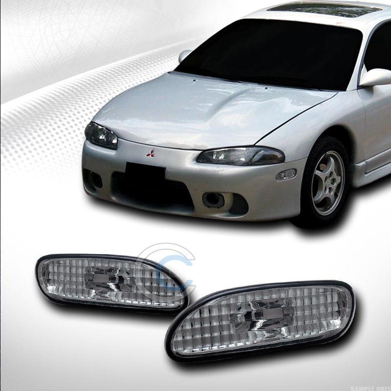 Depo smoke clear parking bumper side marker lights lamps 95-99 eclipse/98 talon