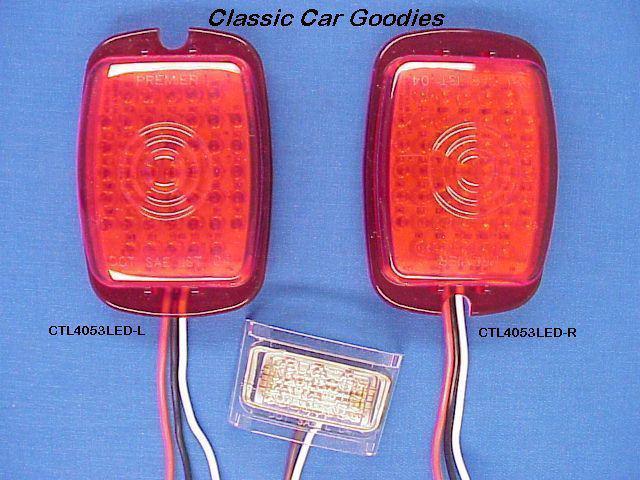 1951-1952 chevy truck led tail light inserts inc led lp