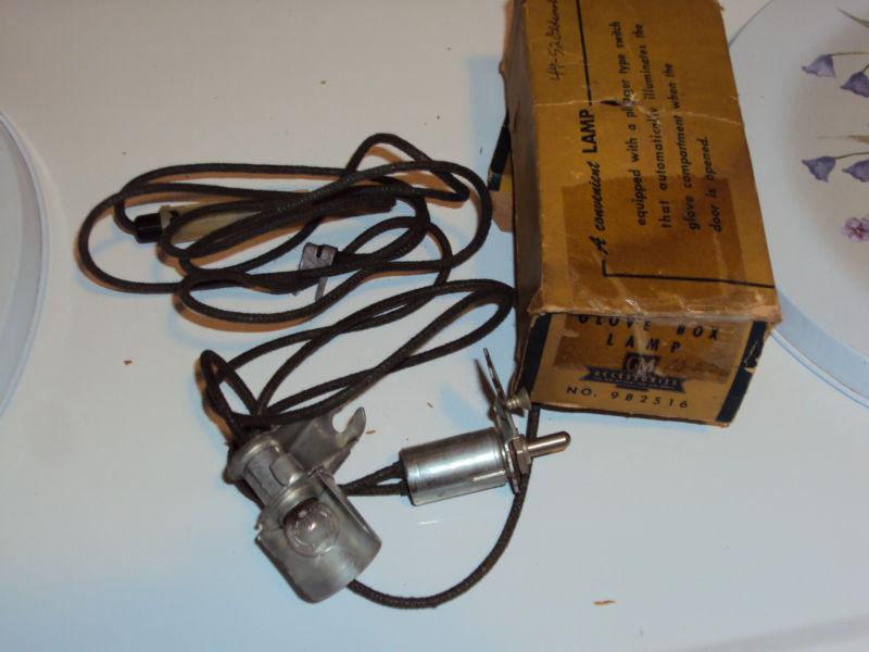 Nos gm 1949 1950 1951 1952 oldsmoble glove box light kit