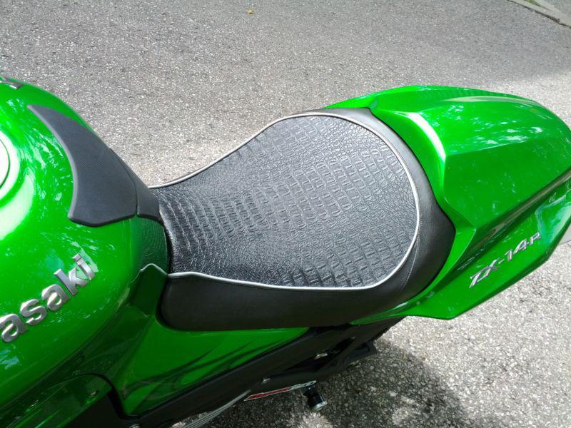 2012, 2013 exotic  zx14 zx-14 custom seat cover!!  ostrich or croc pattern