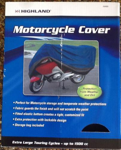 Highland x large motorcycle cover- new- fits touring cycles to 1500cc