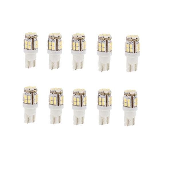 10x white 24smd led t10 168 194 w5w car interior light bulb side marker lamp