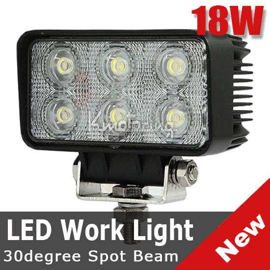 18w spot beam epistar led work light lamp atv van mining jeep truck suv 4wd 4x4