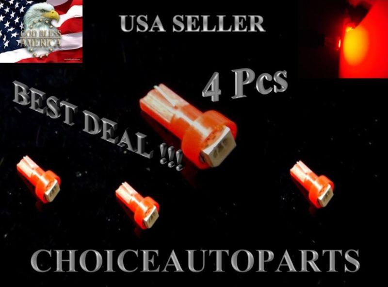 4x t5 5050 1 smd led 74 17 wedge red 70 37 dashboard light bulbs 2721 86 79 18