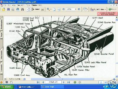 1959 1960 1961 cadillac parts manual on cd