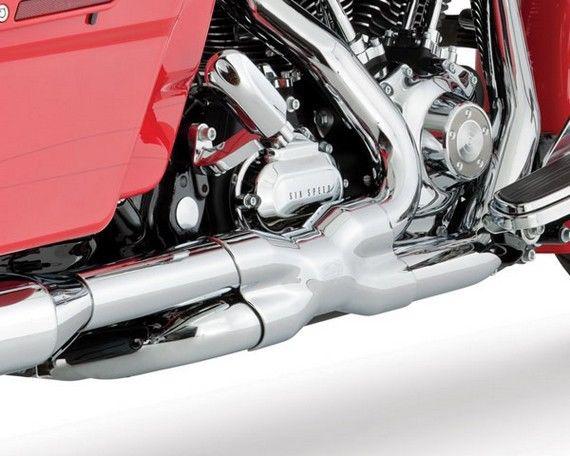 Vance & hines power duals head pipes chrome for harley fl 09