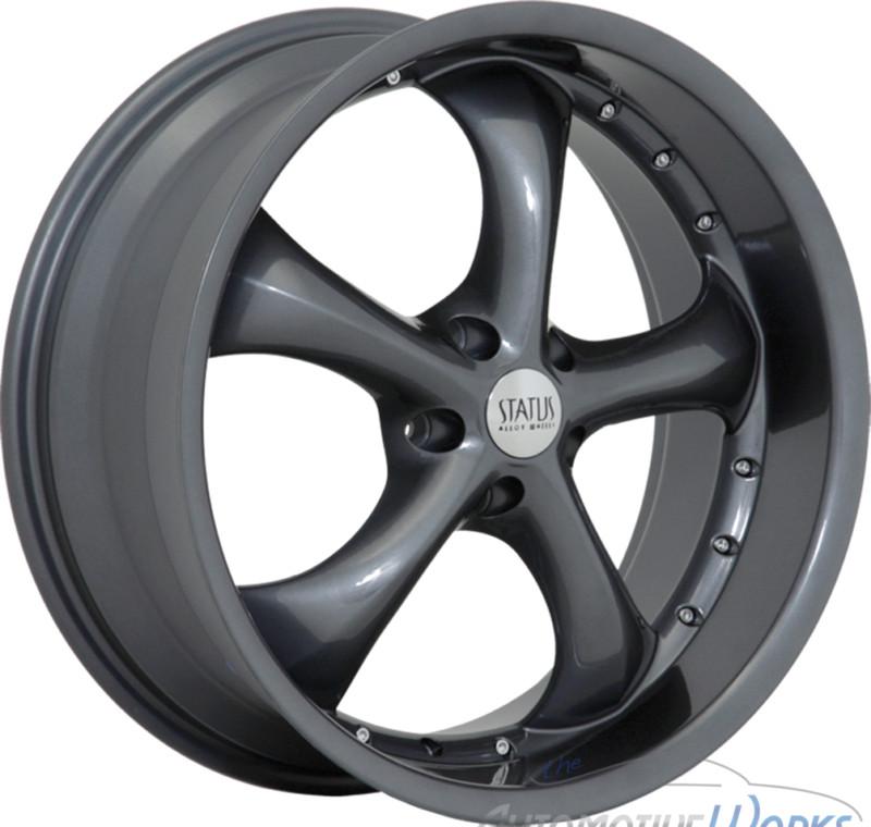 1 - 20x8.5 status retro 5x120 +15mm charcoal rim wheel inch 20"