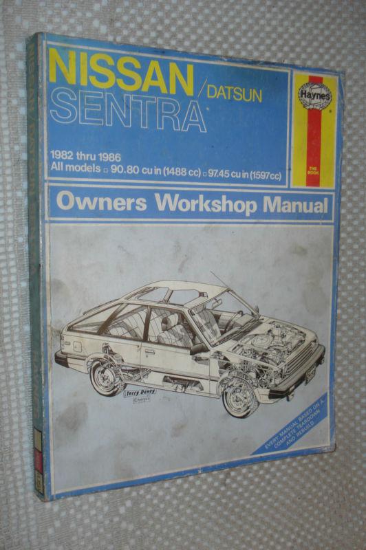 1982-1986 nissan sentra service manual shop book 1983 1984 1985 haynes repair