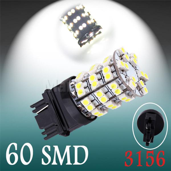 T25 3156 3056 pure white 60 smd 3528 stop tail turn led car light bulb lamp