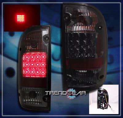 01-04 toyota tacoma led altezza tail brake lights smoke 02 03 dlx pre runner cab