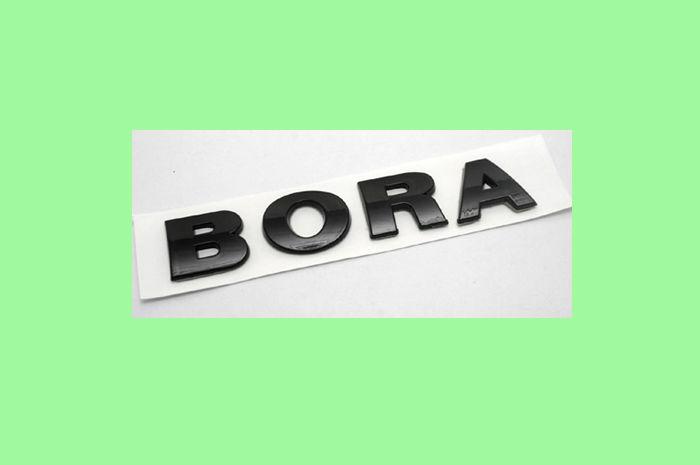 Euro style glossy black bora rear trunk emblem for vw mk4 jetta 1.8t 2.0 vr6 gli