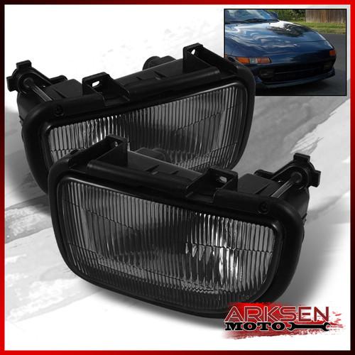 91-95 toyota mr2 jdm smoked driving fog lights smoke lamps+switch+bulbs set