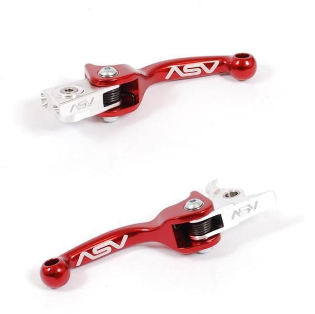 Ktm 350 sx 2010-2012 asv f3 forged brake clutch levers red