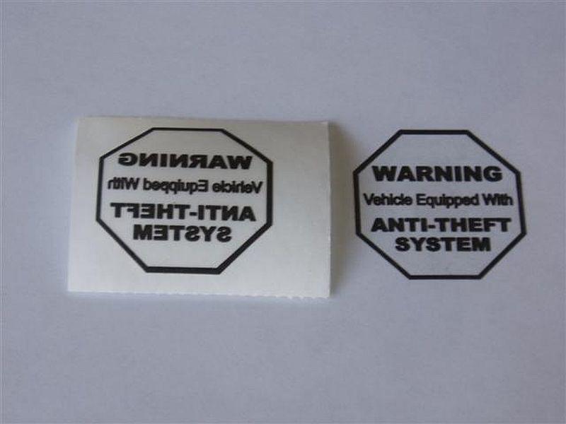 12 car /auto anti theft alarm vehicle warning stickers - free usa shipping