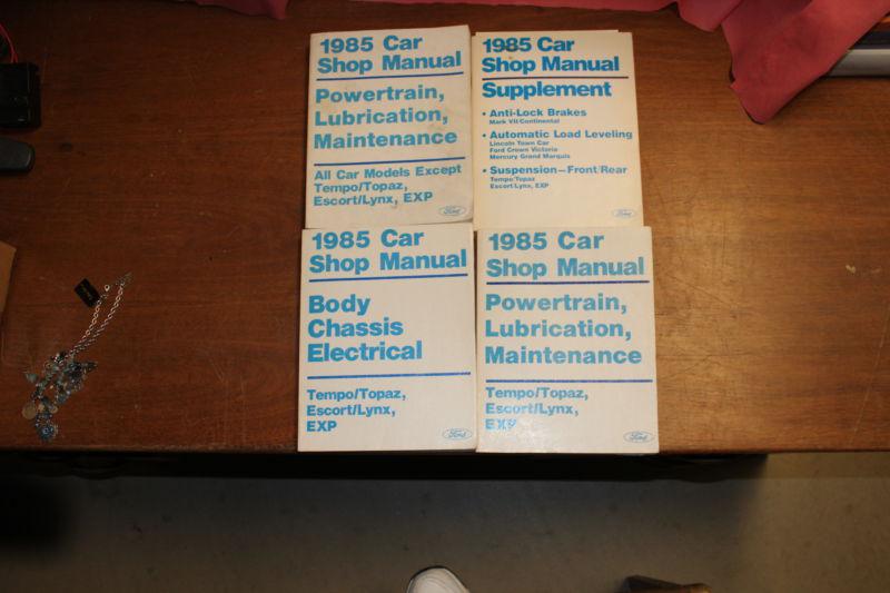 1985 ford car shop manual c d e and supplemental tempo topaz escort lynx exp