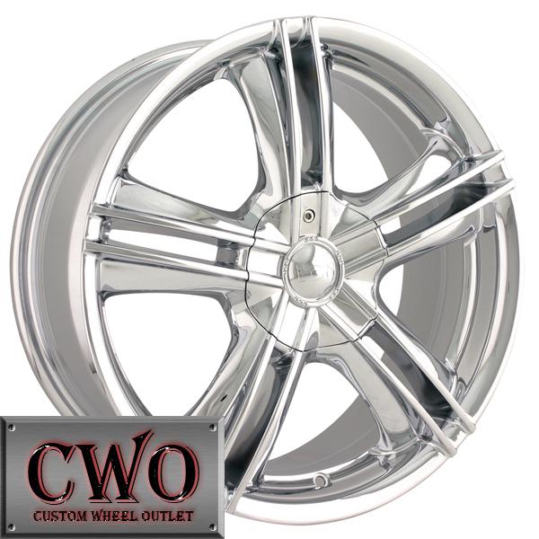 17 chrome ion 161 wheels rims 5x100/5x114.3 5 lug jetta altima eclipse camry