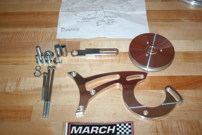 March power steering bracket ford small block mch-30396 new upper driver side 