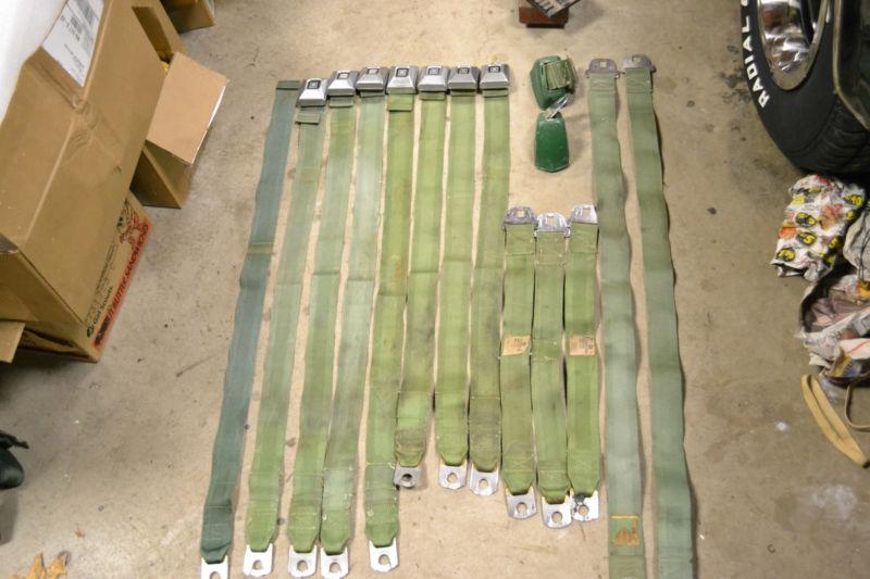 Green seat belts 442 chevelle camaro gto skylark monte carlo