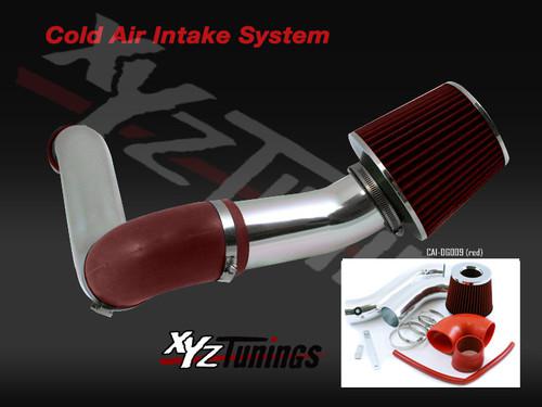 Red 05-10 300/challenger v6 3.5l cold air intake induction kit + filter 3"