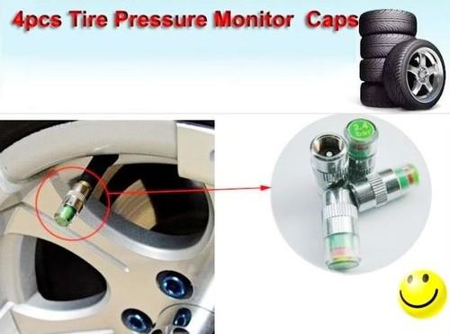 4pcs car auto tyre tire pressure monitor valve stem caps indicator 36 psi new