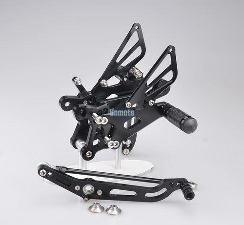 Black cnc adjuster footrest racing rearset for yamaha yzf r6 2006-2013 07 08 09