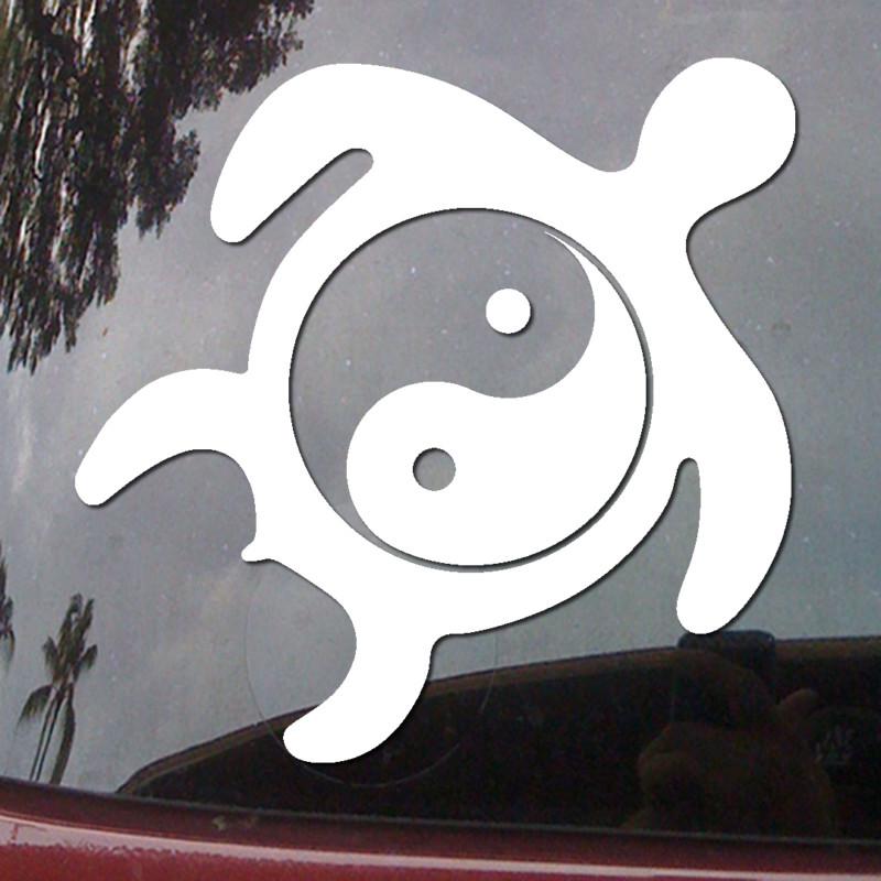 Honu sea turtle w/ yin yang shell hawaii car body vinyl decal window sticker h57