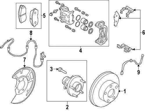 Infiniti 41080ar026 genuine oem factory original hardware kit