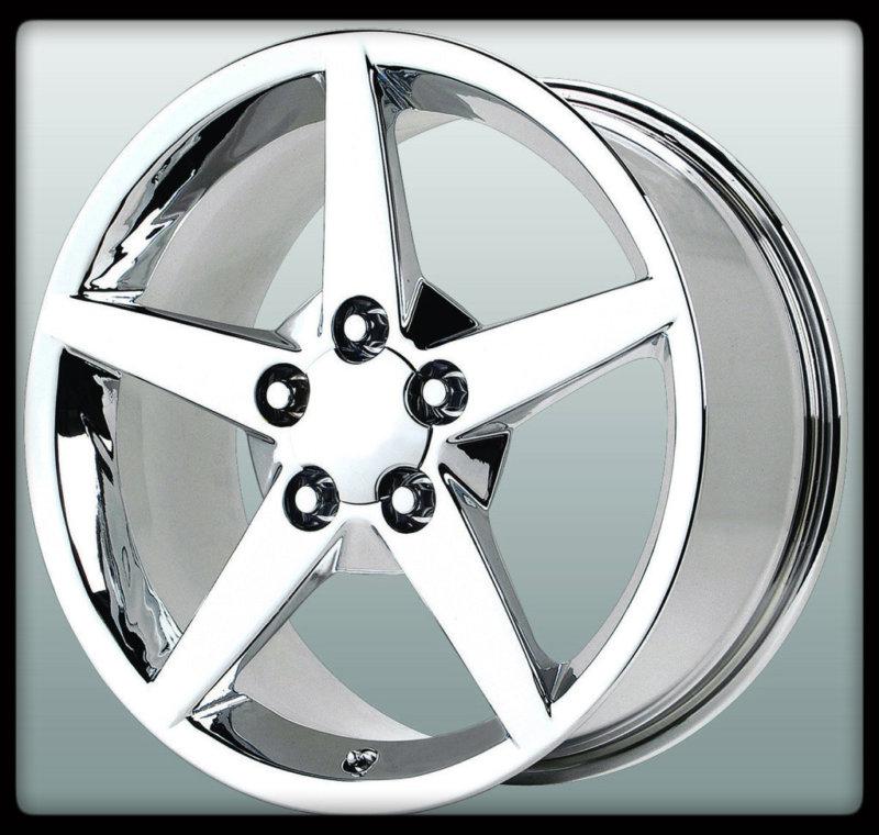 18x8.5 & 19x10 wheel replicas v1139 c6 chrome corvette zr1 staggered wheels rims