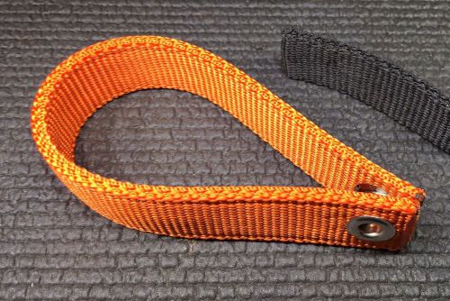 Racing door pull - porsche rs style heavy duty 1&#034; double thick nylon- orange