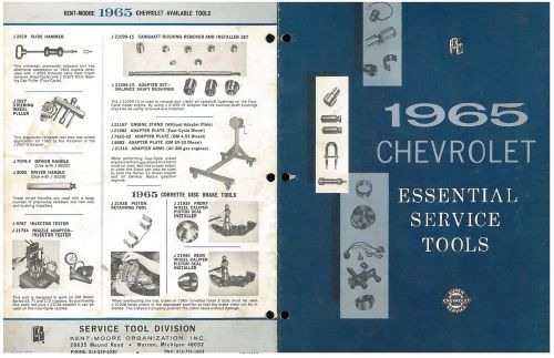 65 1965 chevrolet specialty tools brochure kent moore