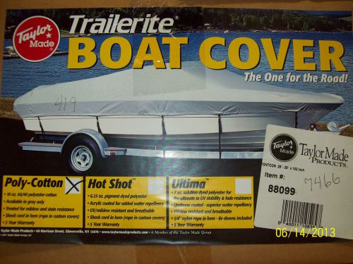 Taylor made pontoon boat cover, 24&#039; l, 102&#034; beam, outboard, gray poly