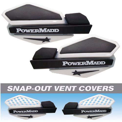 Powermadd star handguards with atv mounts white / black **new old stock** 34200