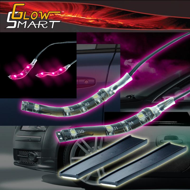 2 x 2” 3 led strip door trim interior light b pcb pink