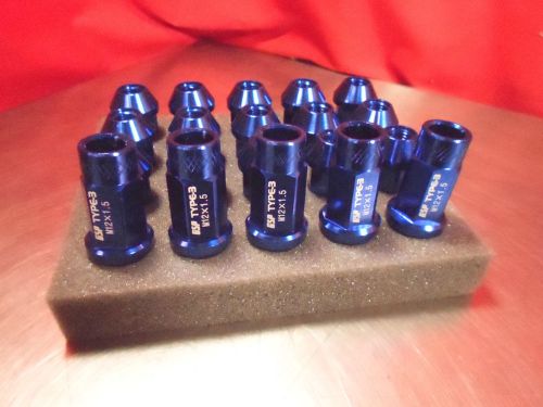 Godspeed type 3 50mm lug nuts 20 pcs. set m12 x 1.50 blue fits dsm honda nissan