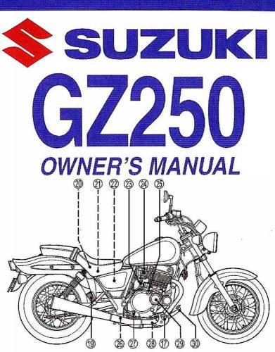 2005 suzuki gz250 motorcycle owners manual -gz 250 -suzuki gz250