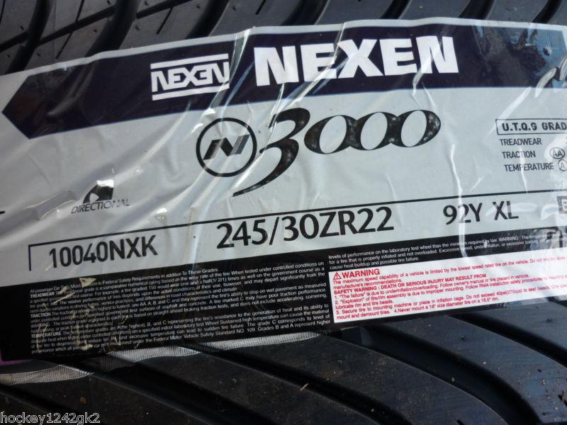 1 new 245 30 22 nexen n3000 tire