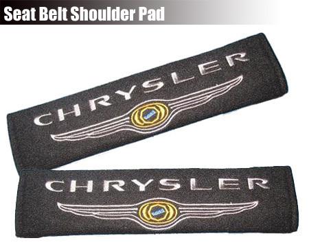 Pair of car seat belt shoulder pads cushions cover black for chrysler sebring