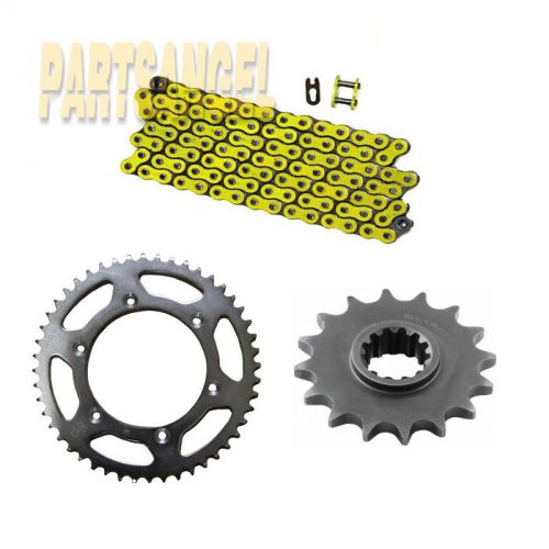 Yellow o-ring chain sprocket kit suzuki gsx-r600 2001-2005 2002 2003 2004