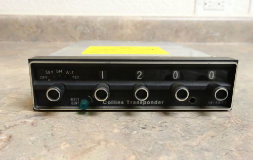 Collins tdr-950 tdr 950 tdr950 transponder w/ tray 8130-3 yellow tag sn 4758