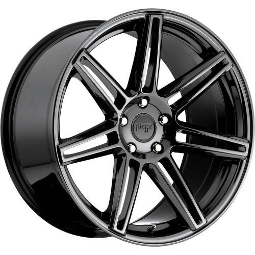 Niche lucerne m141 18x8 5x120 +40mm black chrome wheels rims m141188021+40