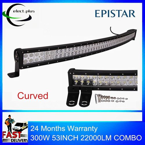 53&#034; 300w led light bar combo lamp 4wd driving fog atv suv ute jeep light 12v 24v