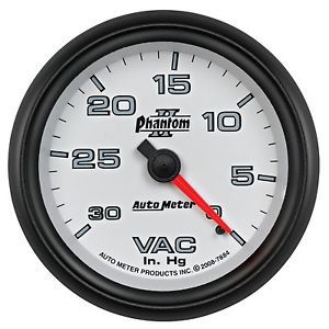 Auto meter 7884 phantom ii; mechanical vacuum gauge