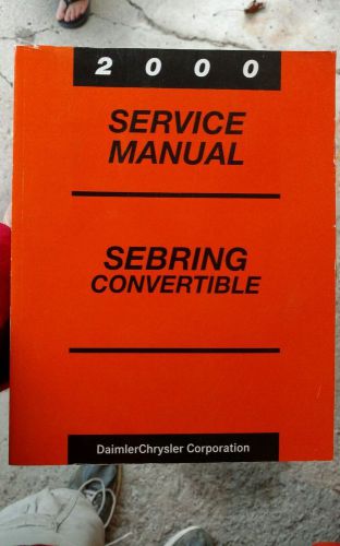 Service manual 2000 sebring convertible