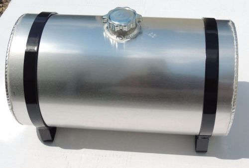 3.5 gallon 8&#034; x 16&#034; round aluminum gas tank fuel cell with mounting straps