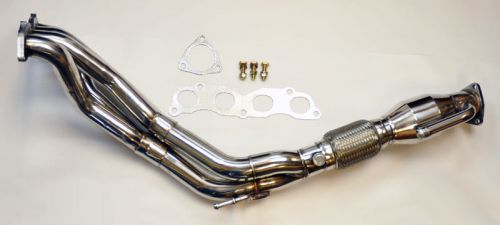 Acura rsx type s 02-06 k20 long tube stainless race manifold header w/ downpipe