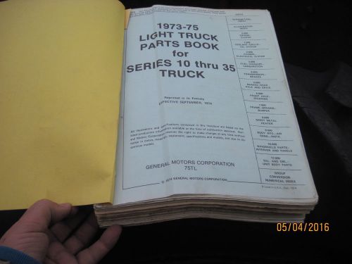 Original 1973 1974 1975 chevrolet gmc truck parts book 10 20 35 blazer jimmy